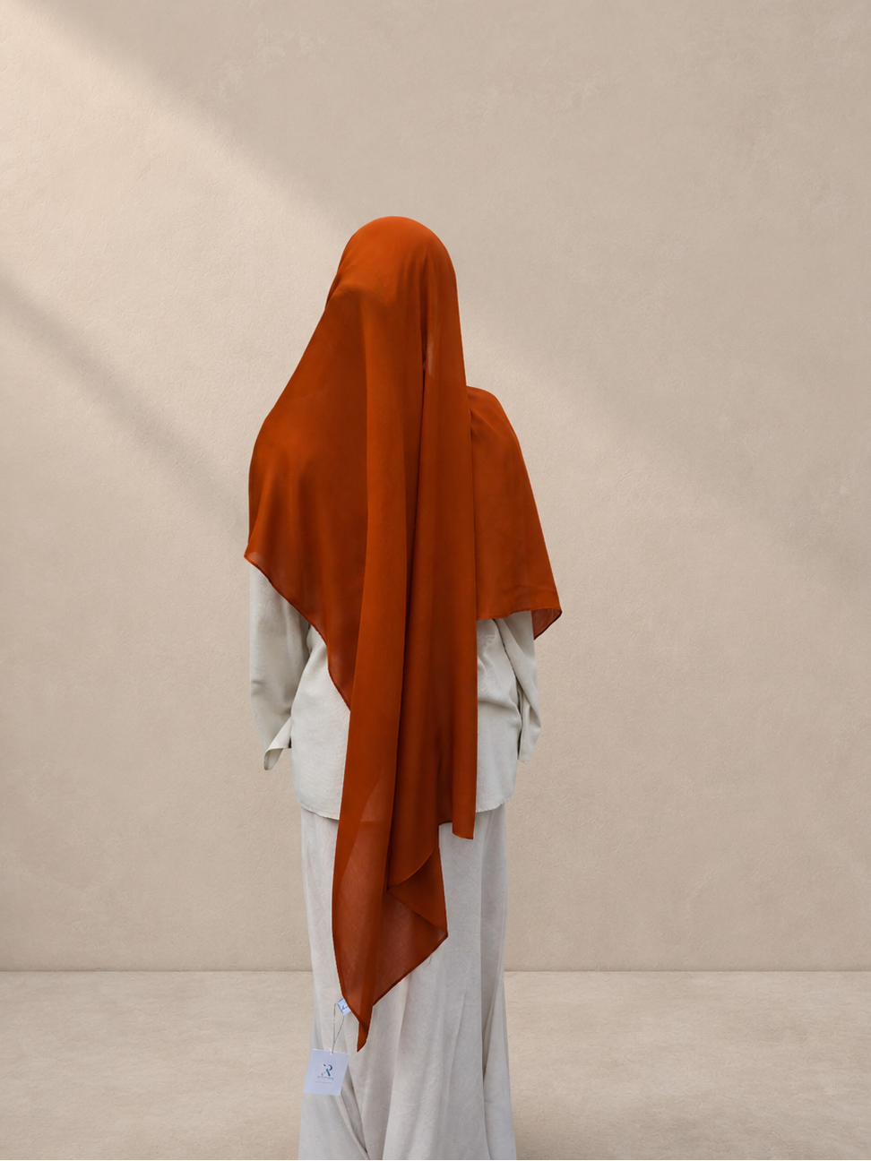 Burnt Orange Modal Scarf 180 and undercap