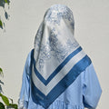 Papillon Blue Azure Silk Scarf 90