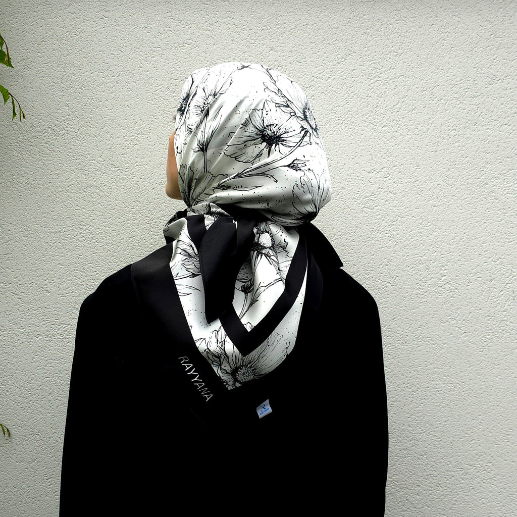 Film Noir Silk Scarf 90