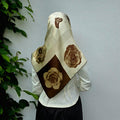 Café Latte de Roses Silk Scarf 90