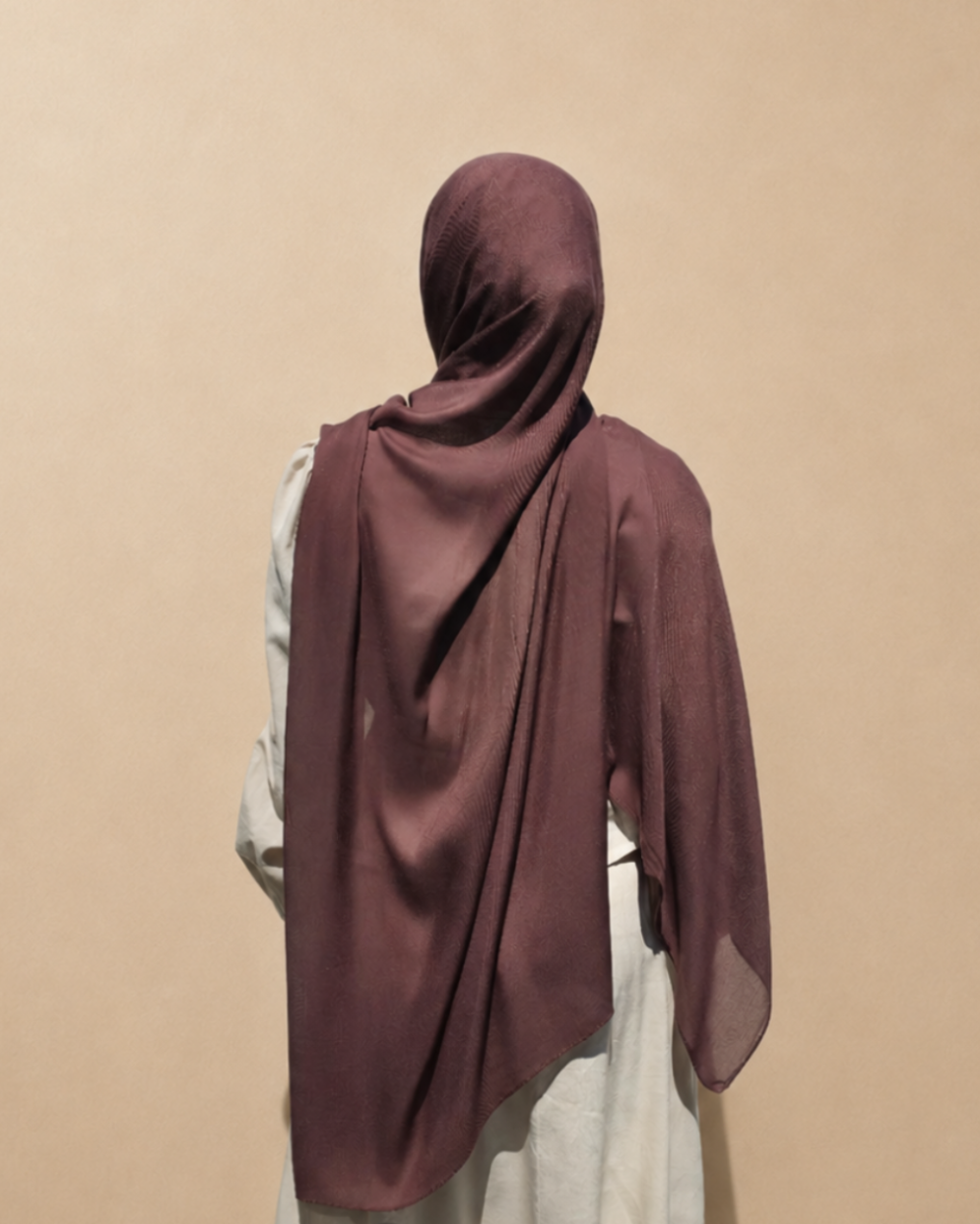 Chocolate Modal Scarf 180 and undercap
