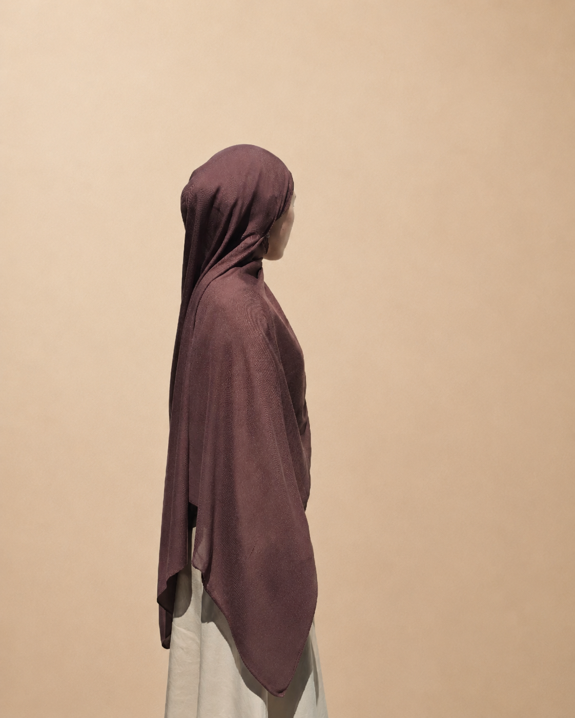 Chocolate Modal Scarf 180 and undercap