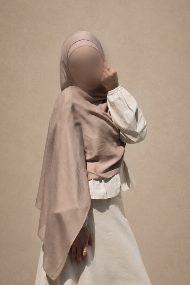 Tan Modal Scarf 180 and undercap