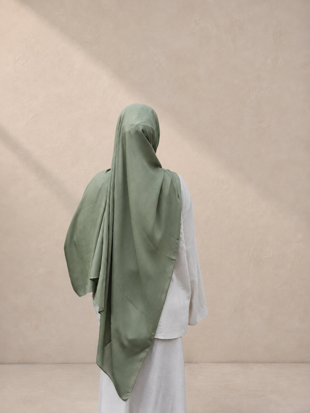 Sage Green Modal Scarf 180 and undercap