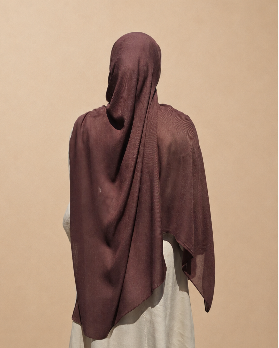 Chocolate Modal Scarf 180 and undercap