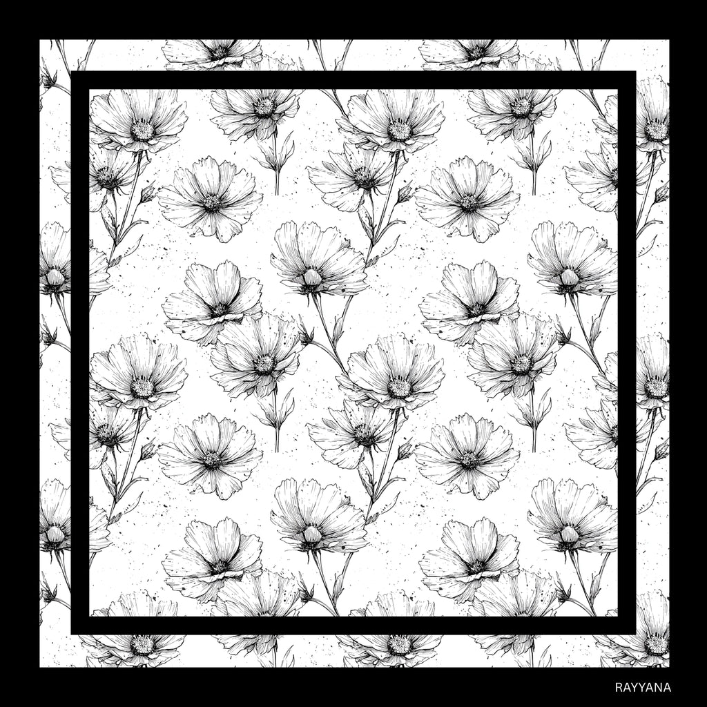 Film Noir Silk Scarf 90
