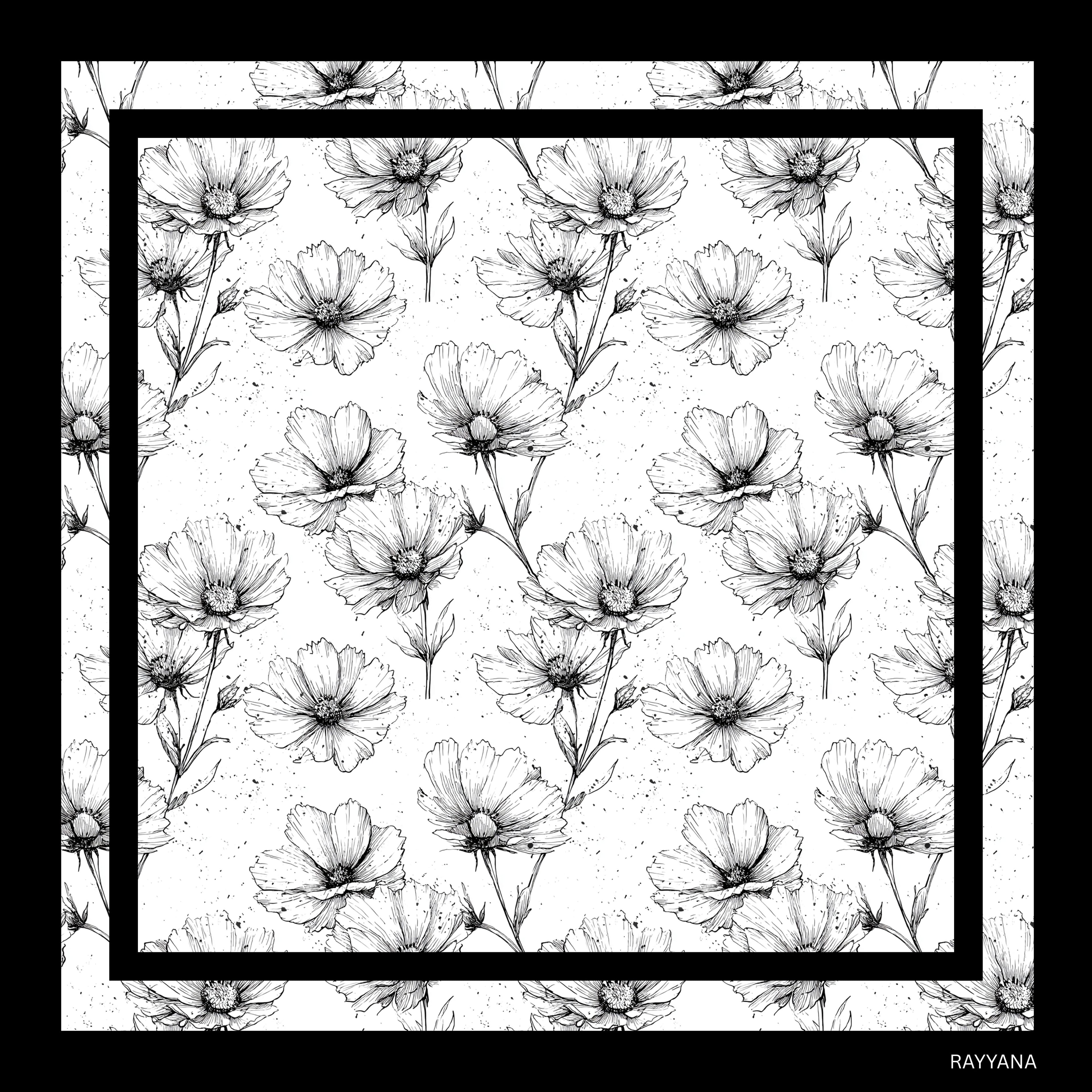 Film Noir Silk Scarf 90