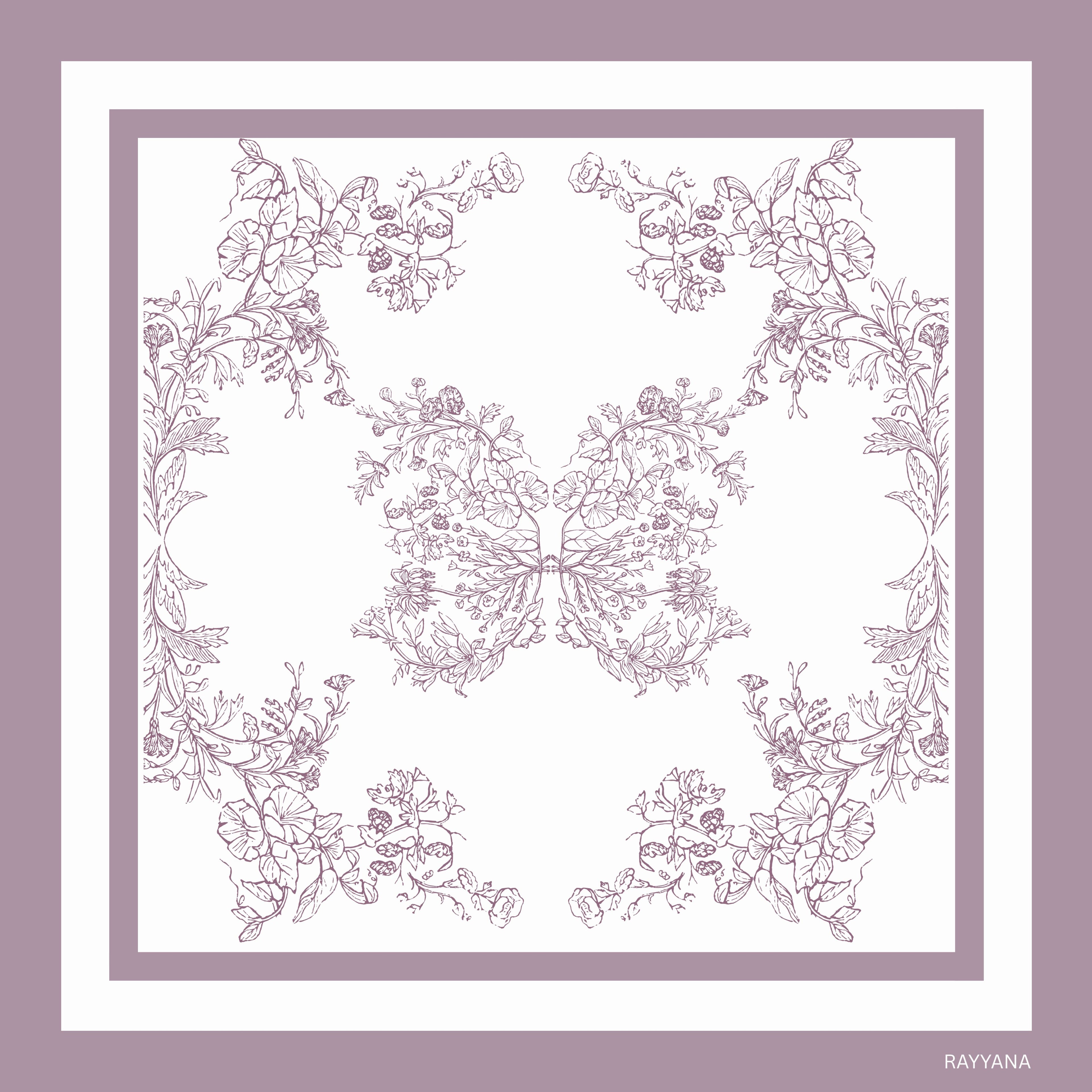 Papillon Magenta Silk Scarf 90