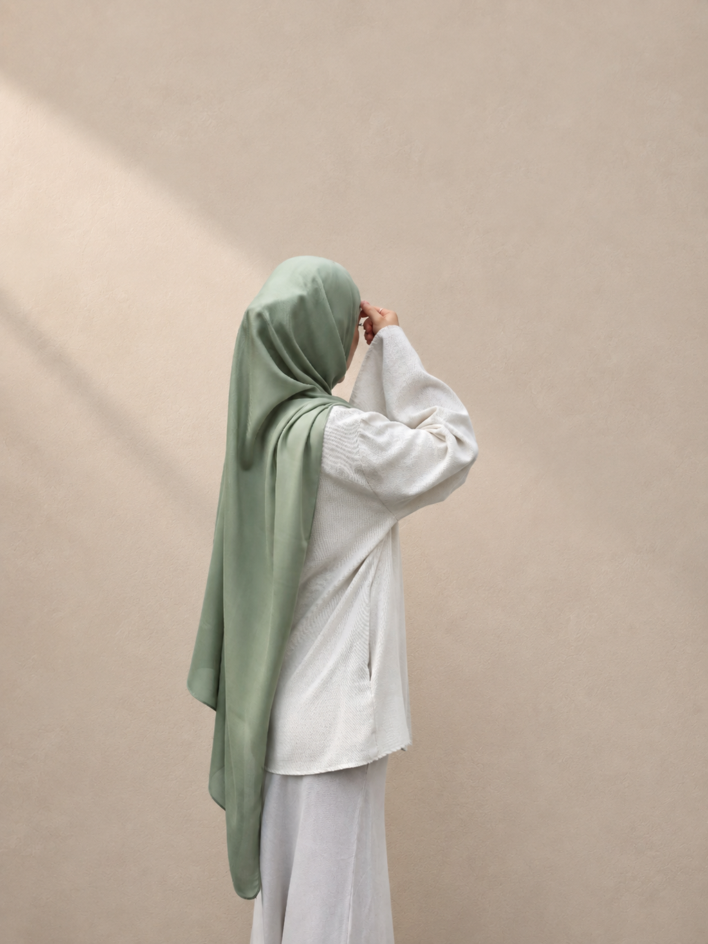 Sage Green Modal Scarf 180 and undercap