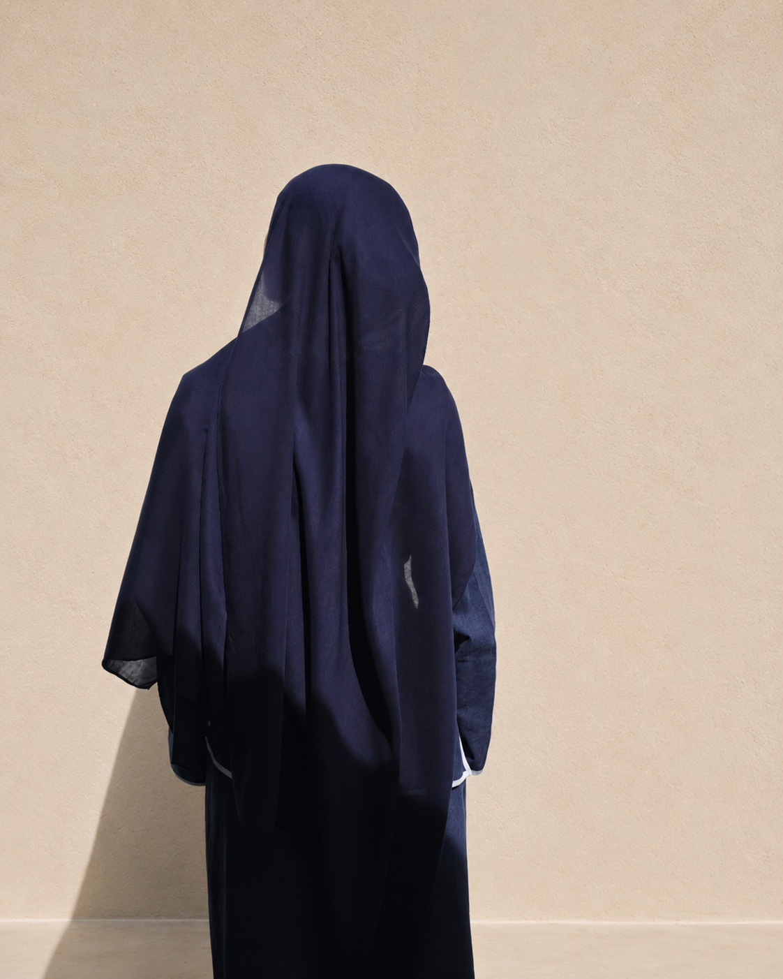 Navy Blue Modal Scarf 180 and undercap
