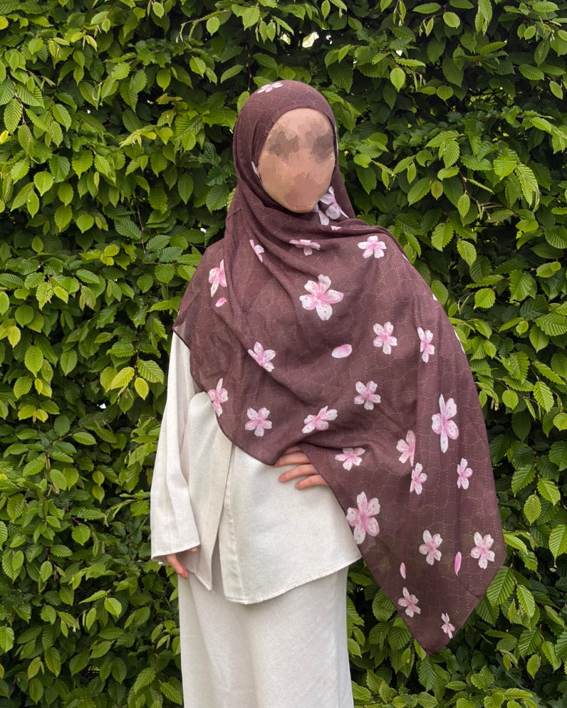 Sakura Brown Modal Scarf 180